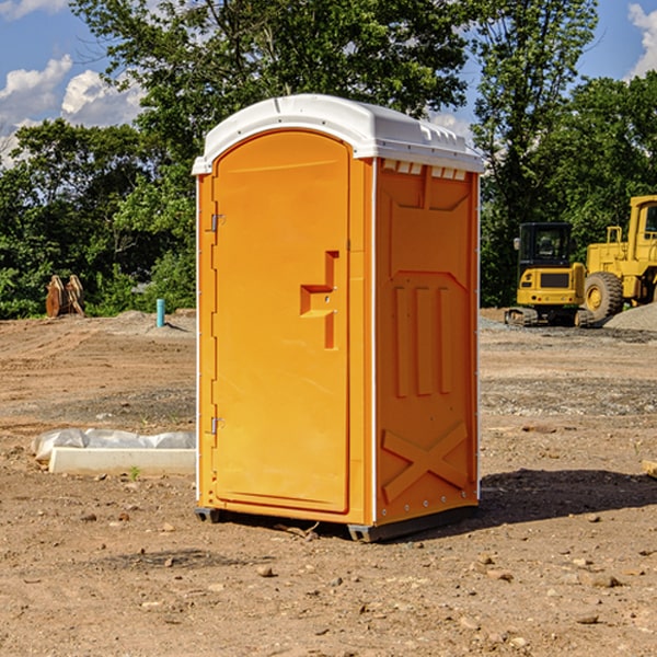 do you offer hand sanitizer dispensers inside the portable toilets in Rush